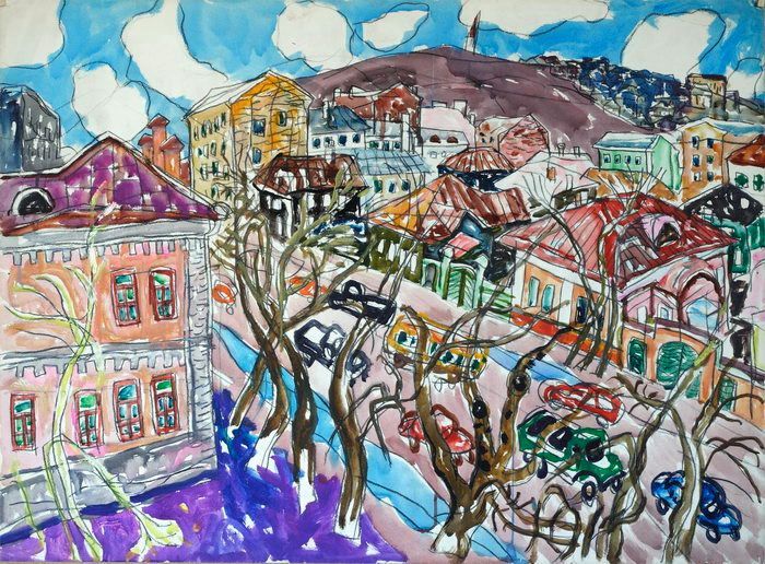 Вид из окна больницы, 1970-е