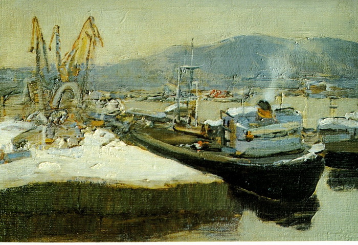             «Пирс осенний». 1954. Холст, масло.   