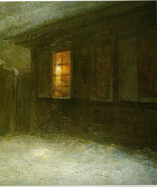 «Шушенское. 1898 год. Окно В.И.Ульянова». 1973-1978 Холст, масло.