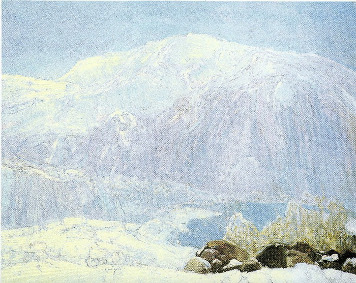 «Заснеженная Бирюса». 1972 г. Холст, масло.