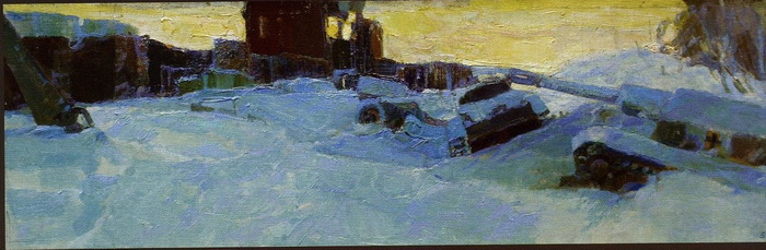  «У дорог Смоленщины».  Конец 70-х. Холст, масло.