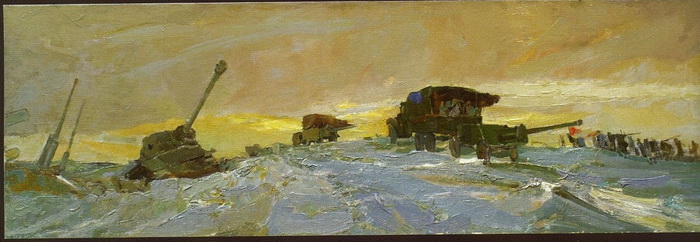 «Впереди Ельня». Конец 70-х. Холст, масло.
